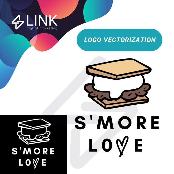 
                Logo vectorization for S'more Love
              